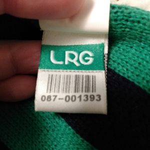 LRG Green & Black Striped Scarf